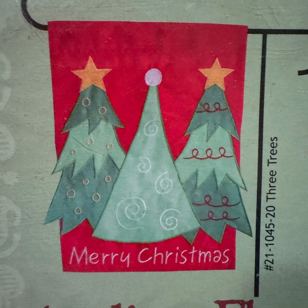 Toland | Appliqué Flag | Three Trees | #21-1045-20 | 11” x 15” |NEW